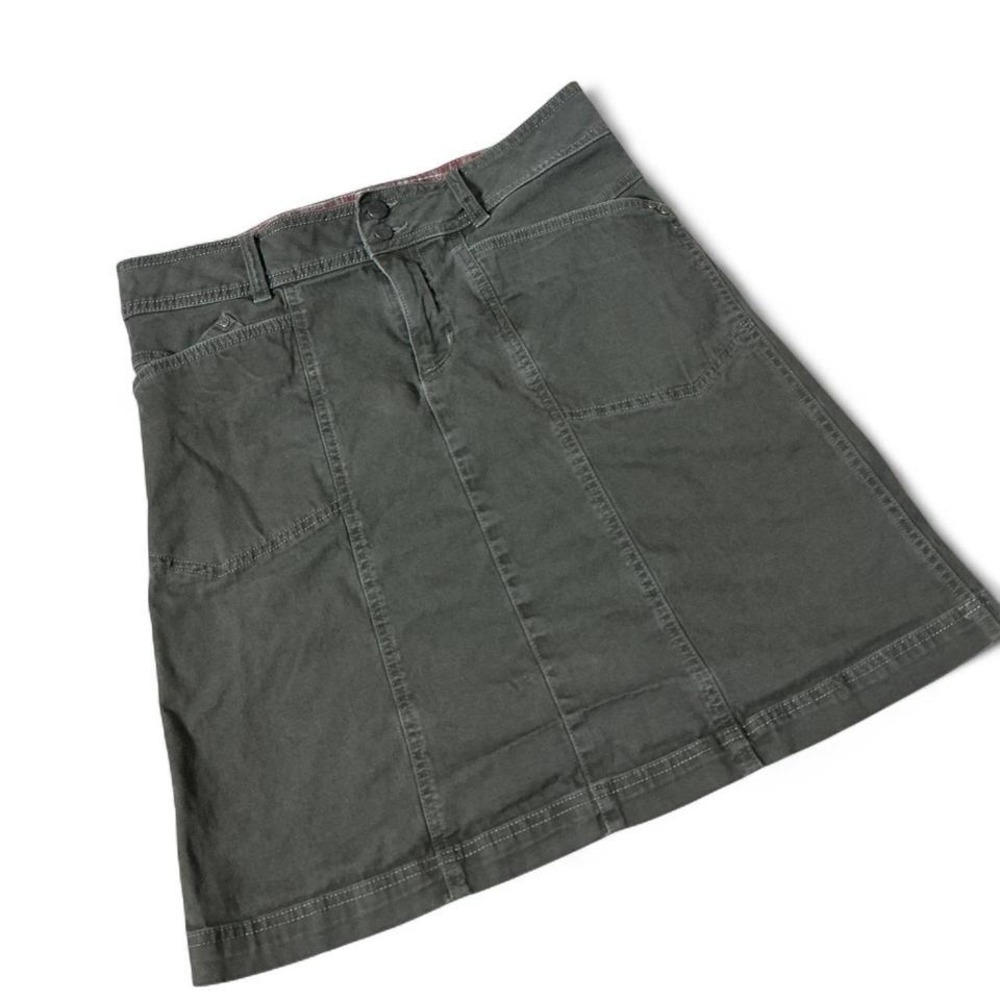 Royal Robbins Brown Cotton Stretch Utility Mini Skirt Size 6 ROYNP-S05